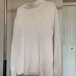 j crew, sweater, turtleneck, off white,